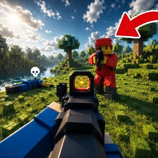 The game Red vs Blue: Online. Build! Destroy! Fight!