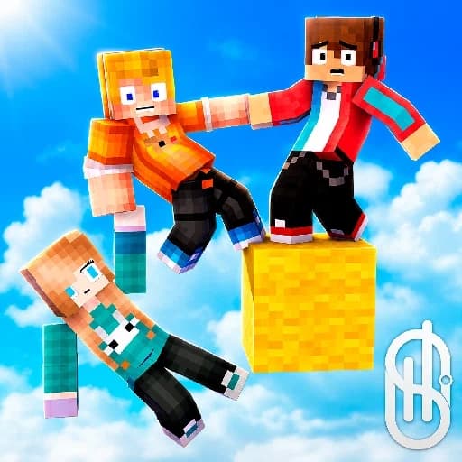 The game Mine Block Party: Rainbow Race!