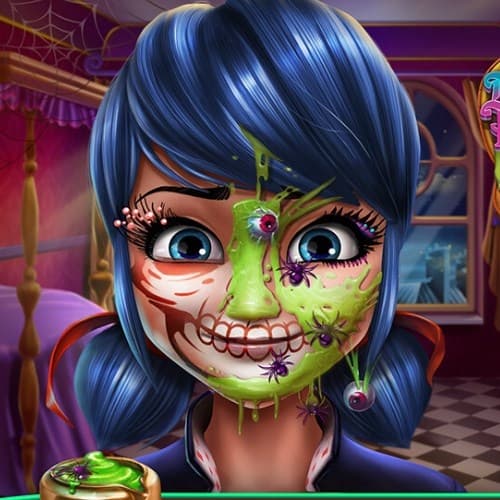 The game Dotted Girl Halloween Makeup